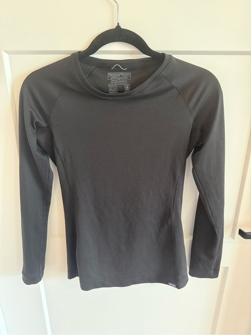 Patagonia Capilene Midweight Baselayer Crew Neck Long Sleeve Black XS Women’s